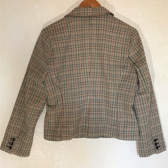 Sundance Plaid Cotton Blazer Size 10 - Picture 3 of 4